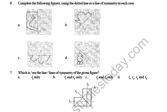 CBSE Class 4 Maths Symmetry And Patterns Question Bank